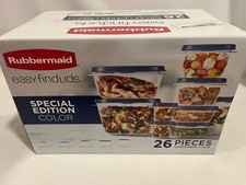 Rubbermaid Easy Find Lids Food Storage Containers Vented Lids, 26-Piece Set Blue picture