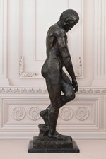 Adam Bronze Statue Auguste Rodin Sculpture Marble Vintage Man Decor Art Home picture