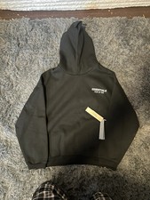 essentials fear of god black hoodie medium picture