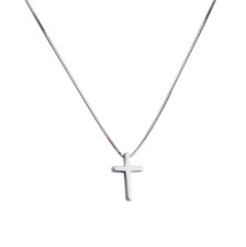 Small Plain & Simple Cross Pendant 18