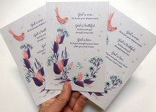 3 Cards DaySpring Encouragement Wellness God is Wise Faithful and Love picture