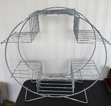 Mid-Century Circular Wire Hoop Plant Stand - 1950's-60's MCM Planter picture