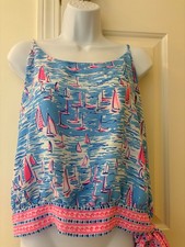 NWOT Lilly Pulitzer dressy sailboat top with tie on side picture