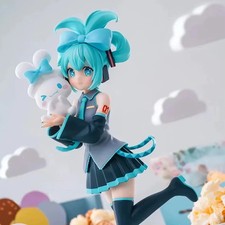 Hot 21CM Anime Hatsune Miku X Cinnamoroll Figure Anime Peripheral Collectible picture