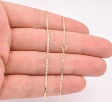 1.2mm Mariner Anchor Link Chain Necklace Real Solid 10K Yellow Gold picture