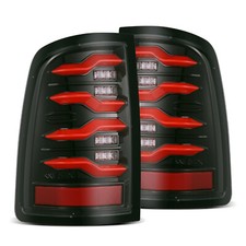 For 10-18 Dodge Ram Alpharex Luxx Black Red Smoked Lens LED Tail Lights Lamps picture