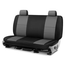 Coverking Premium Leatherette 2nd Row Black & Medium Gray Custom Seat Covers picture
