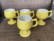 4 Caribe Puerto Rico Yellow Footed Pedestal Mugs picture