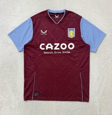 Castore Aston Villa Jersey Mens Large Red Blue Soccer Cazoo EPL Home Shirt picture