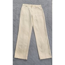 Vintage Zamasport For Gucci 1990s White Denim Straight Leg Jeans Sz 38 XS picture