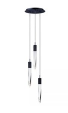 ET2 Lighting Quartz LED 3-Light Pendant In Black - E31243-20BK picture