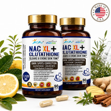 N-Acetyl L-Cysteine ( NAC) 180 C Gluten free 3120Mg 2 bottles Non GMO Skin Glow picture