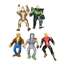 Vintage TMNT Marvel Knights of Justice Action Figures Lot 5 80s 90s picture