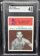 1961 62 Fleer 8 Wilt Chamberlain SGC 4 VG EX Rookie Card picture