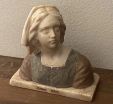 Jeanne d'Arc Italian Marble Bust Sculpture Prof G. Besji Joan of Arc picture