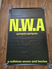 NWA, Gangsta Gangsta Original VINTAGE oversized Record Store SUBWAY Poster 39X60 picture