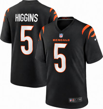 NWT Men's #5 Tee Higgins White Jersey/Orange/Black picture
