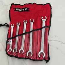 Proto 5pc Metric Double End Flare Nut Wrench Set 7mm - 17mm 6pt J3700M USA NEW picture