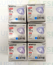 Lot of 6 – Satco S8640 LED MR16 Lamps – 8W, 2700K Warm White, 40° Beam picture