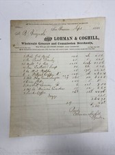 1880 San Francisco CA Billhead Lohman & Coghill Grocers California Front Street picture