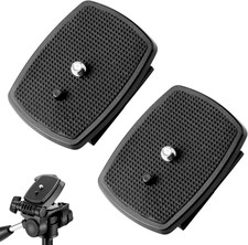 2-Pack Universal 43X43Mm Quick Release Plate Set for Velbon Tripods, Compatible picture