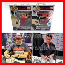 ANTONY STARR & KARL URBAN Signed Homelander Billy Butcher Funkos The Boys - COA picture