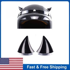 2Pcs Red Motorcycle Helmet Devil Horn Silicone Decoration Universal Accessories picture