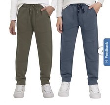LEE Youth Boys 2-Pack Jogger Pants (M10/12, Light Blue,green) picture
