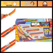 Deluxe Hot Wheels Track Creator Set with 2 Toy Cars - Build & Race Fun picture