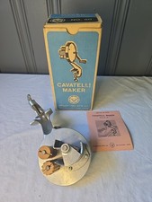 Vitantonio Cavatelli Pasta Maker No. 50 Red Handle Booklet & Box USA - NOS picture