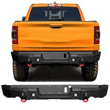 VIJAY For 2019-2024 Dodge RAM 1500 Steel Rear Bumper With D-rings & LED Lights picture