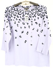 NWT STYLE & CO Women's Pima Cotton Tunic Top 3/4 Sleeve Animal Multicolor Size L picture