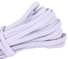 10 Yards 1/4 inch Elastic String Band Cord Sewing Trim idea for masks DIY White picture