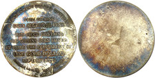 USA MEDAL 1896 SILVER HK-781 BRYAN DOLLAR UNC ~ BEAUTIFULLY TONED picture