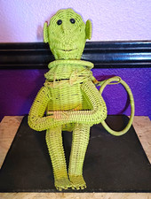 Vintage 1970's Green Wicker Monkey Purse picture