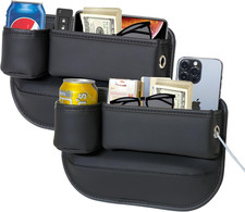 Anti-Drop Car Seat Gap Filler Organizer, Premium Leather Console Organizer, Easy picture