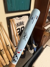 Jacob Misiorowski Milwaukee Brewers Autographed Bat Powder Blue Big Knob picture