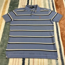 Vtg Polo Ralph Lauren Shirt Mens Large Blue Cotton Logo Preppy 90s Y2K 803 picture