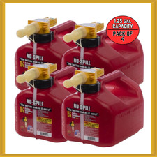 No-Spill 1.25-Gallon Gas Can Red with ViewStripe Stripe (4 PACK) NEW picture