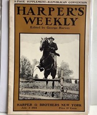 Harpers Weekly 1904 Teddy Roosevelt GOP Convention W.A. Rogers Poster Baseball picture