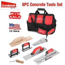 Goldblatt 8 Pieces Masonry Hand Concrete And Cement Tools Set With 16'' Tool Bag picture