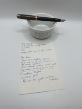 Vintage Eversharp Skyline Fountain Pen Brown Striated 14K Gold Nib Project picture