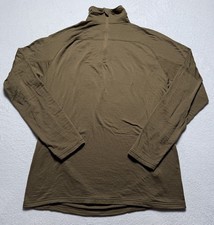 Massif PCU Level 2 Pullover Top Mens XL Long Coyote Brown Grid Fleece Military picture