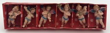 Vintage Christmas Angel Band 6 Angels Hard Plastic Ornaments Italy picture