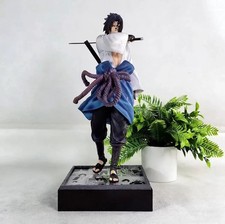 35cm Naruto Sasuke Uchiha Anime Curse Mark Figure Statue w/ Base (Sword) *NEW* picture