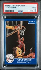 1984 Star Arena Philadelphia 76ers #1 Julius Erving PSA 9 (Pop 5, none higher) picture
