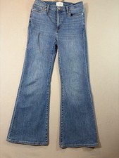 FRAME Le Easy Flare Jeans 29 Blue High Rise Stretch Denim picture