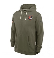 Nike Cleveland Browns Salute To Service Army Hoodie Sweatshirt Sz L Sanders USA picture