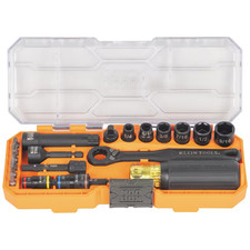 Klein Tools KNECT Impact Pass Through and Flip Socket Starter Set, 21-Piece picture