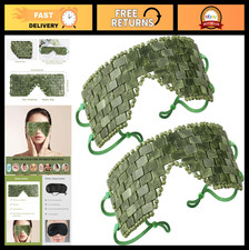 2Pcs Large Jade Eye Mask - 100% Real Jade Cooling Therapy for Relaxation & Sleep picture